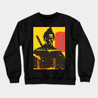 Yasuke Black Samurai in 1579 Feudal Japan No. 11  on a Dark Background Crewneck Sweatshirt